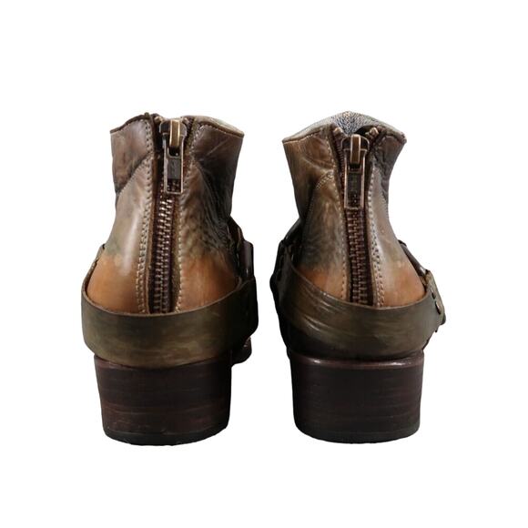 Freebird Boots Womens 10 Western Harness Zip Biker Distressed Leather FB-PLDIP - Picture 7 of 16